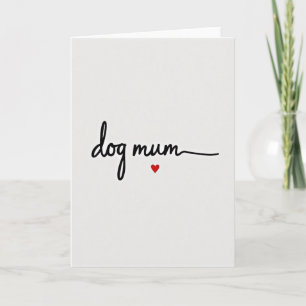 Cartão Coração Carmesim Mãe de Cachorro