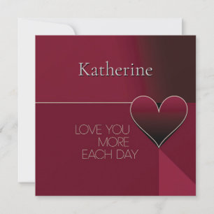Cartão Coração com Design Personalizado de Amor Cada Vez