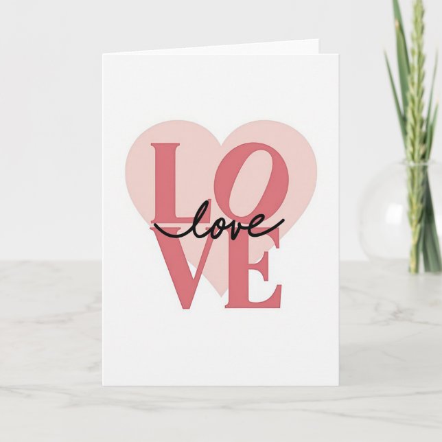 Cartão Coração com Roteiro de Amor (Frente)