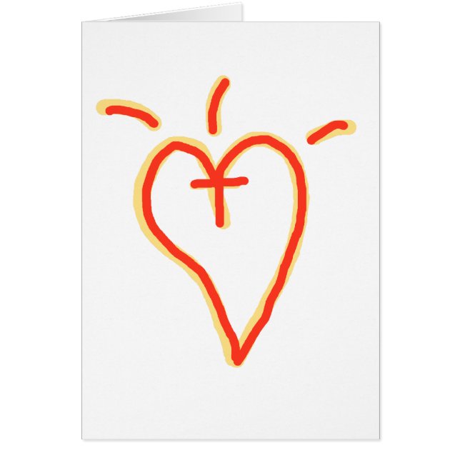 Cartão Coração Cruzado (Frente)