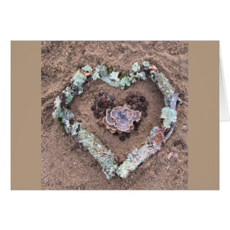 Cartão Coração da arte da natureza do inverno