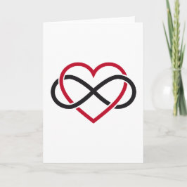 Cartão Coração da infinidade, nunca terminando o amor