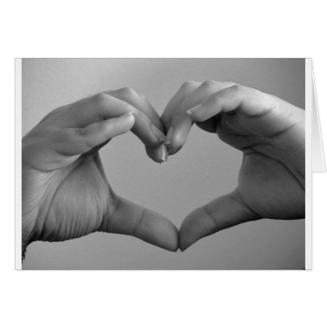 Cartão Coração da Mão (Frente Horizontal)