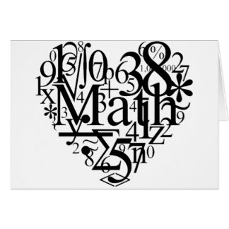 Cartão Coração da matemática