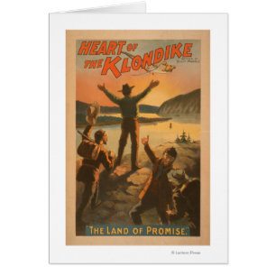 Cartão Coração da mineração da promessa de Klondike