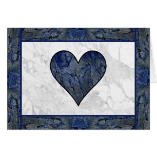 Cartão Coração da Pedra Azul com Poema