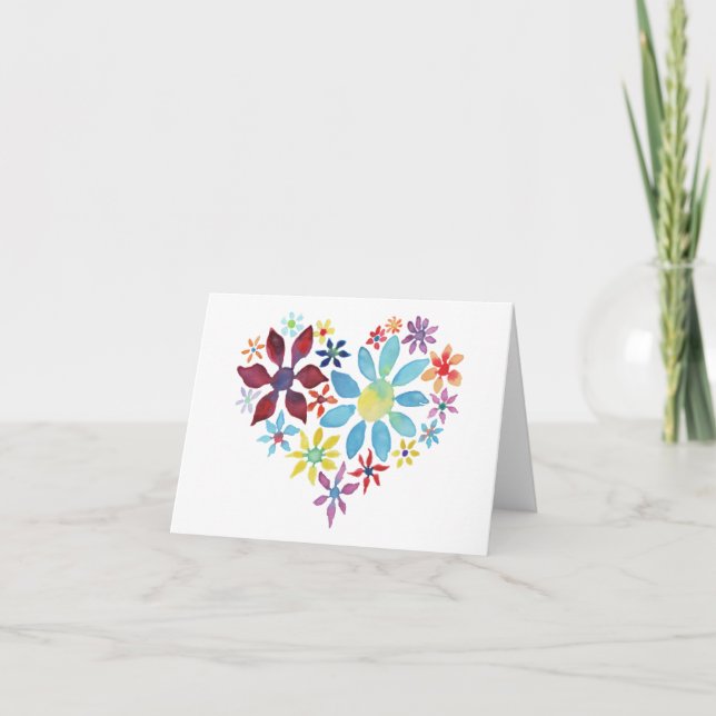 Cartão Coração das Flores (Frente)