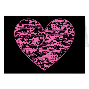 Cartão Coração de abstrato