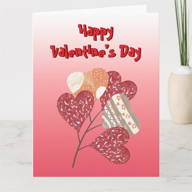 Cartão Coração de Amor Folhas (Frente)