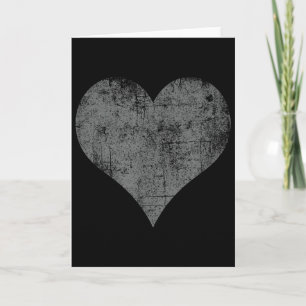 Cartão Coração de Amor Grunge Coração Aflito Fofo Dia dos