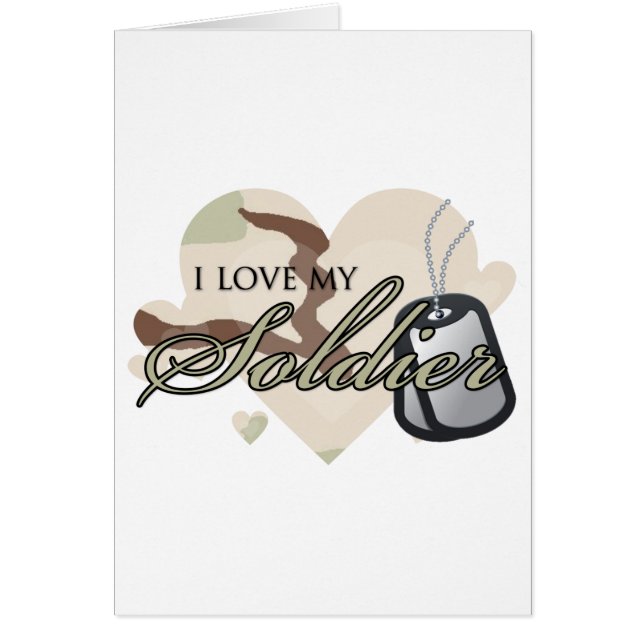 Cartão Coração de Camouflage (Frente)