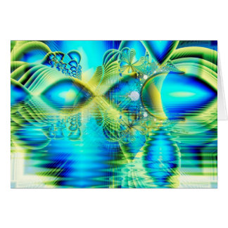 Cartão Coração de cristal de turquesa do limão do amor,