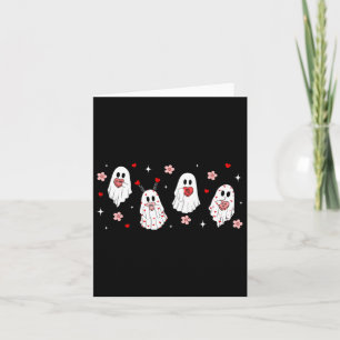 Cartão Coração de Doce de Fantasma de São Valentim Fofinh