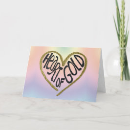 Cartão Coração de Dourado