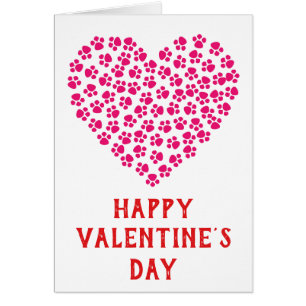 Cartão Coração de Impressão de Dia de os namorados Engraç