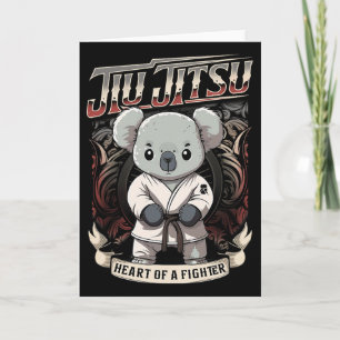 Cartão Coração de Lutador de Bjj - Jiu Jitsu Byby Koala