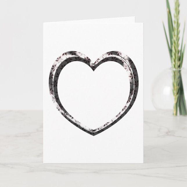 Cartão Coração de Padrão Personalizado (Frente)