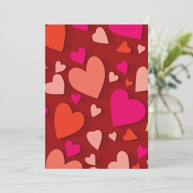 Cartão Coração de papel decorativo 6 (Em pé/Frente)