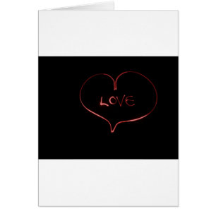 Cartão Coração de Pintura Leve