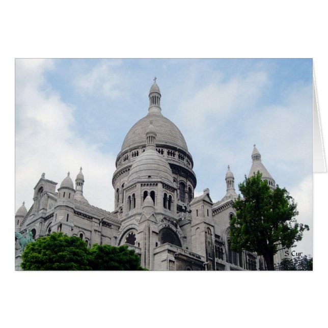 Cartão Coração de Sacre Cour, S Cyr (Frente Horizontal)