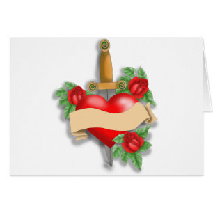 Cartão Coração de Tatuagem Personalizada