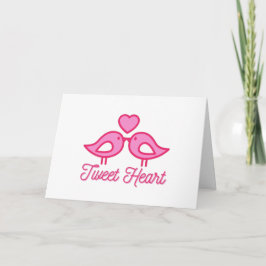 Cartão Coração de Tweet Amor