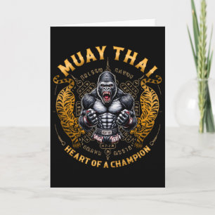 Cartão Coração de um Campeão - Kickboxing e Muay Thai com