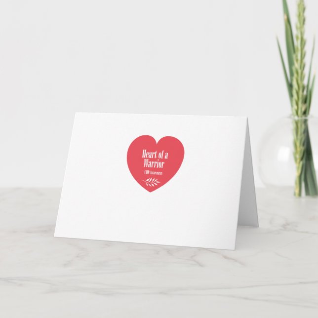 Cartão Coração de uma Consciência CHD Guerreira (Frente)