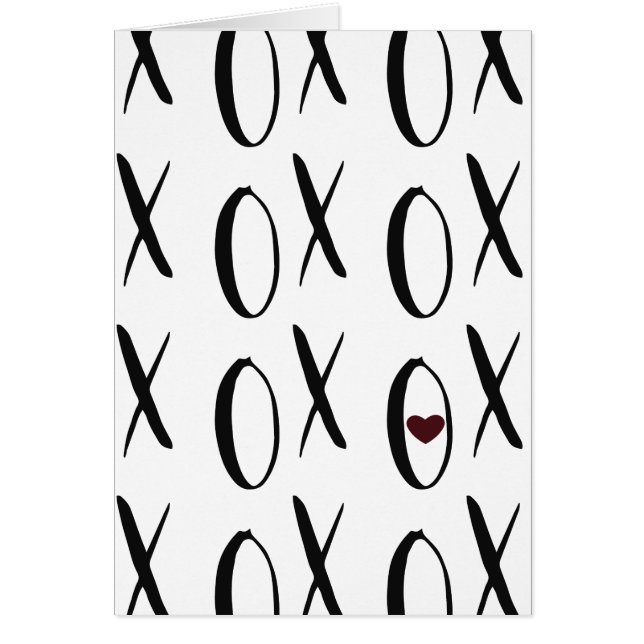 Cartão Coração de XOXO (Frente)