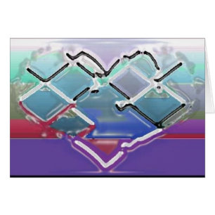 Cartão Coração derretido do cromo