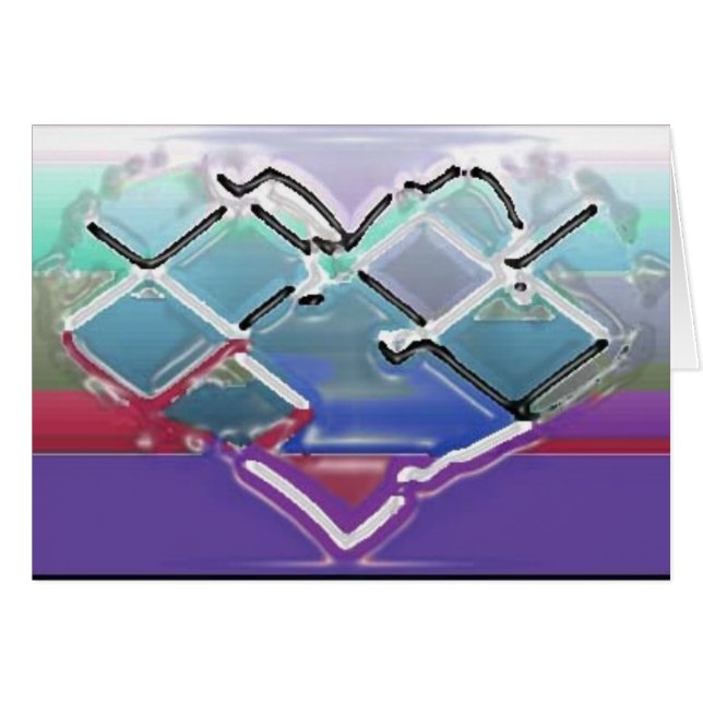 Cartão Coração derretido do cromo (Frente Horizontal)