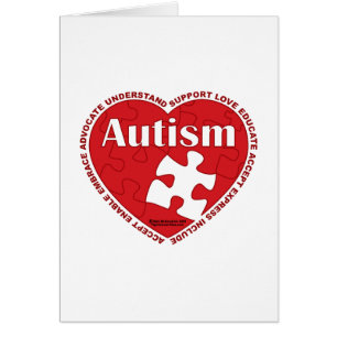 Cartão Coração do autismo