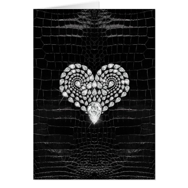 Cartão Coração do diamante (Frente)