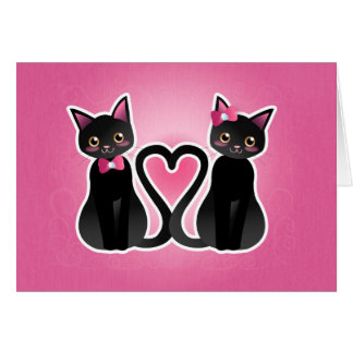 Cartão Coração do gatinho - ver-cartão do carvão vegetal