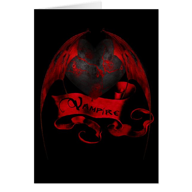 Cartão Coração do vampiro (Frente)