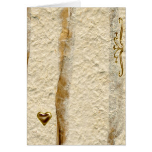 Cartão Coração Dourado