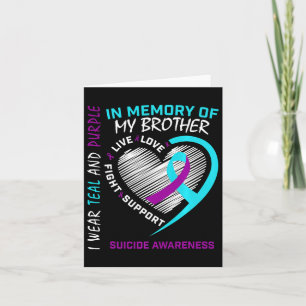 Cartão Coração Em Memória Do Meu Irmão Sensibilização Par