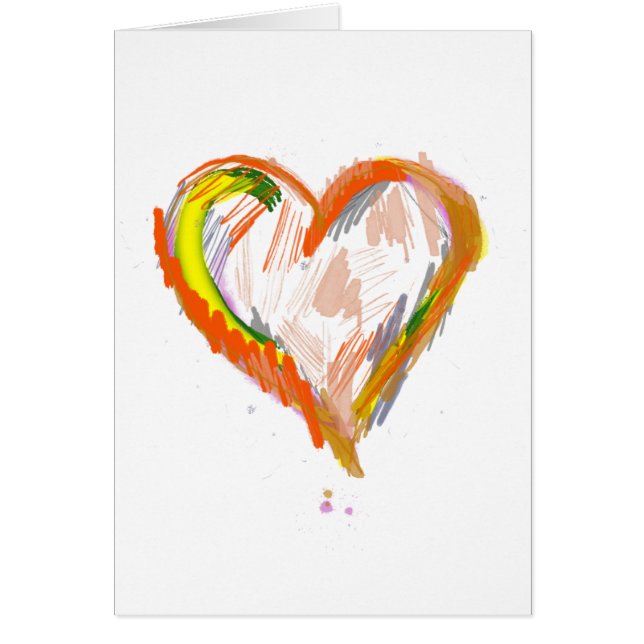 Cartão Coração Escrivível (Frente)