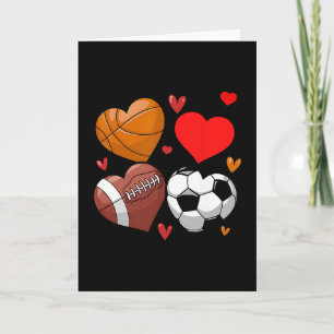 Cartão Coração Futebol Esboço Futebol de Valentine Esport