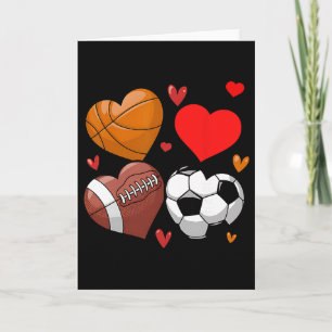 Cartão Coração Futebol Esboço Futebol de Valentine Esport