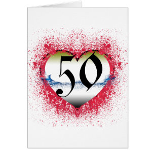 Cartão Coração gótico 50th