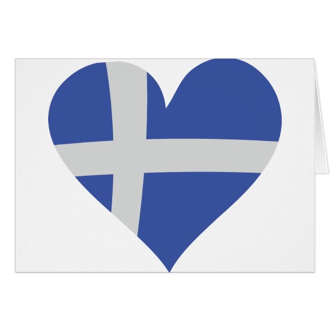 Cartão Coração grego do amor (Frente Horizontal)