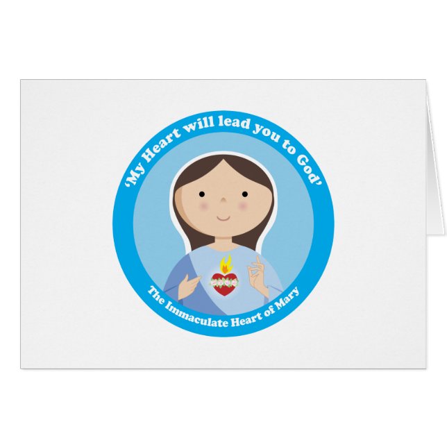 Cartão Coração Imaculado de Maria (Frente Horizontal)