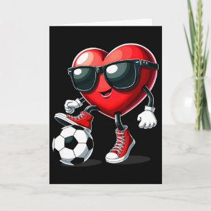 Cartão Coração Jogando Futebol Dia dos Namorados