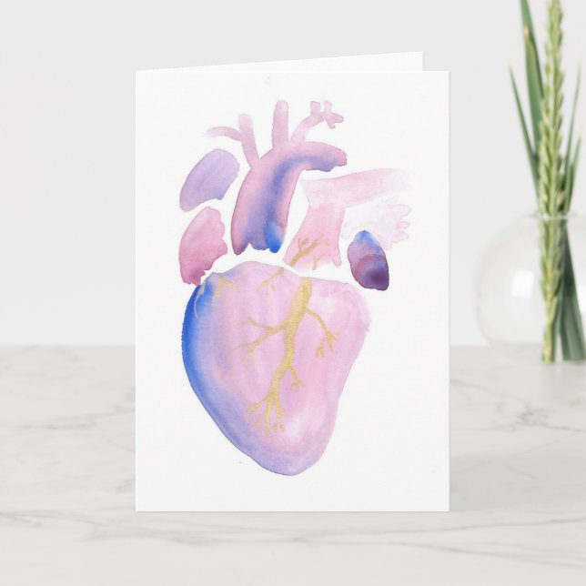 Cartão Coração Muito Violeta (Frente)