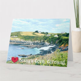 Cartão Coração Personalizado Bessys Cove Penzance Cornual
