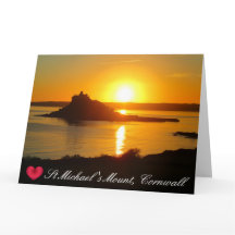 Coração Personalizado Pôr do Sol St Michaels Mount