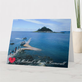 Cartão Coração Personalizado St Michaels Mount Cornwall c