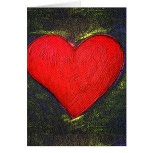 Cartão Coração Pintado