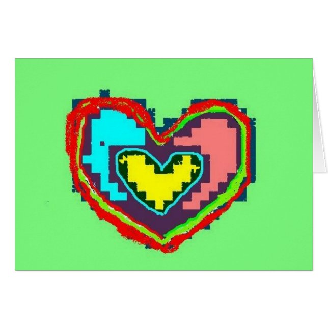 Cartão Coração popular (Frente Horizontal)